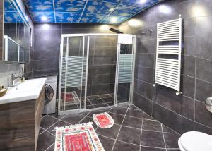 a bathroom with a shower and a sink at Taksim Galata port BY AYDIN Hotel - City Center in Istanbul +56 photos