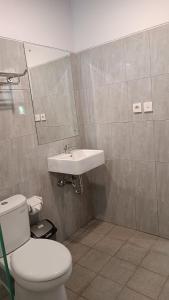 un bagno con un water e un lavandino di Nugraha Guesthouse 1 ad Ubud