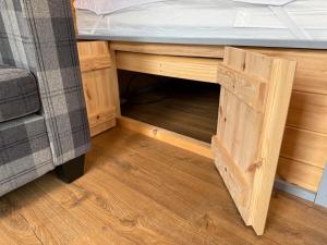 Postel nebo postele na pokoji v ubytování Bonny Wee Snug - Pod in Spean Bridge