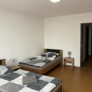 Postel nebo postele na pokoji v ubytování Apartmány Sport