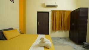 Letto o letti in una camera di hotel kishangarh jaisalmer