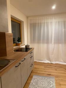 Η κουζίνα ή μικρή κουζίνα στο Urlaub im Allgäu - Apartment Untrasried