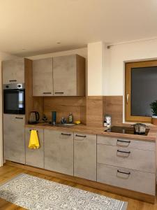 Η κουζίνα ή μικρή κουζίνα στο Urlaub im Allgäu - Apartment Untrasried