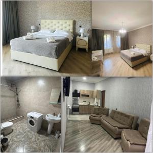 Ένα ή περισσότερα κρεβάτια σε δωμάτιο στο Nicola House in Borjomi +6 φωτογραφίες