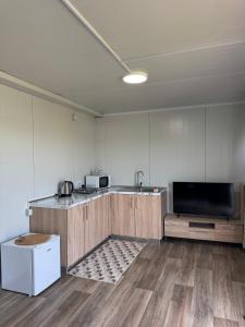Kuchyň nebo kuchyňský kout v ubytování Dream House Shkoder