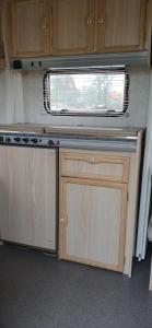 Kuchyň nebo kuchyňský kout v ubytování Caravan Romsicht Sneek