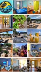 a collage of pictures of a house at Blue Wave House Corralejo in La Oliva