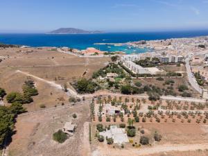 an aerial view of a city and the ocean at Villa Gioiello CENTRO in Favignana