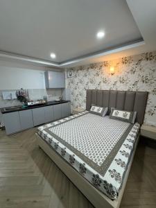 Kuchyň nebo kuchyňský kout v ubytování Kellys apartment