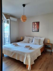 Katil atau katil-katil dalam bilik di Apartman Tino Zagrebačka ulica 51, Makarska