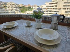 Μπαλκόνι ή βεράντα στο Benal Beach Apartment
