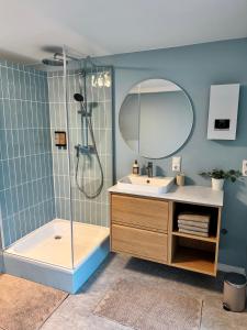 Koupelna v ubytování JUPAS - Premium Apartments Trier + 20 fotografií