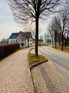 a tree on the side of a road at CLUBHAUS 6 - geräumige Ferienwohnung mit 4 Schlafzimmern & 2 Bädern in Worbis