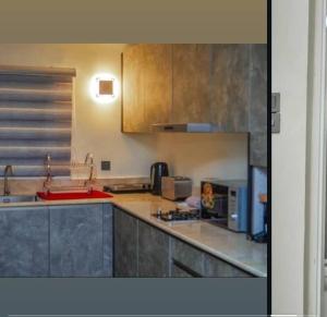 Kuchyň nebo kuchyňský kout v ubytování vattern Apartments