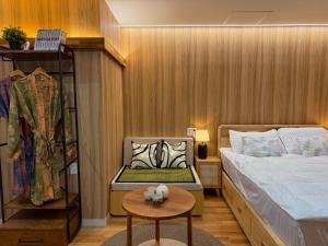 TOKYO SKYTREE HOUSE-Multiple room stylesにあるベッド