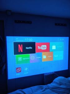TV a/nebo společenská místnost v ubytování Le Petit Logis