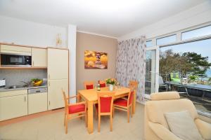 Kuchyň nebo kuchyňský kout v ubytování Ferienwohnung Admiralssuite