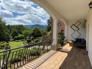 a view from the balcony of a house at Apartman Noa in Jušići
