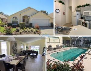 un collage di foto di una casa con piscina di Ideal Location On A Golf Complex a Haines City