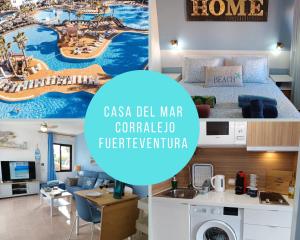 A kitchen or kitchenette at Casa del Mar Air-conditioned Apartment with Swimming Pools - Corralejo Playa