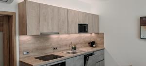 Kuchyň nebo kuchyňský kout v ubytování Nový Apartmán Na Grůsce Strážnice u Baťáku