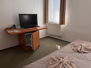 Postel nebo postele na pokoji v ubytování Ubytování Jívka 86