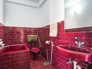 Koupelna v ubytování Hotel Khumbila