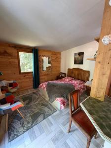 TV a/nebo společenská místnost v ubytování Chalet libellule Domaine de la Mamounette