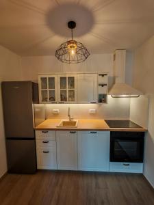 Kuchyň nebo kuchyňský kout v ubytování Apartments Amfora