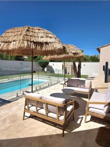 Πισίνα στο ή κοντά στο Maison moderne Côte Bleue, Proche mer