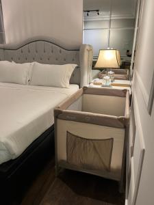 Letto o letti in una camera di Flat Higienópolis Com Varanda