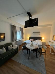 Posezení v ubytování Ferienwohnung Einzimmerappartement