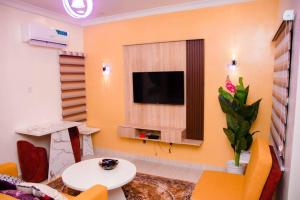 TV a/nebo společenská místnost v ubytování Ddk Apartment