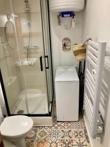 un bagno con doccia e WC di Le Paisible I Centre ville & Quartier calme a Brest
