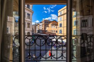 a view from a window of a city street at HT6 Maison in Rome