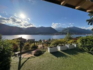 a view of a lake from a house at Residence Belvedere & Private Beach in Omegna