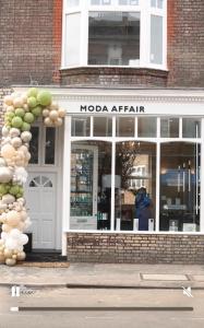 a store front of a moda art store at River bridge in Luton
