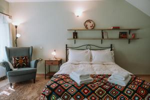 Postel nebo postele na pokoji v ubytování Patriko Guesthouse Ioannina