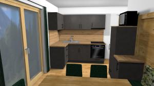Küche/Küchenzeile in der Unterkunft Boderhof Apartments