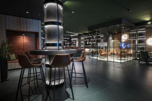 A seating area at Revier Hotel Säntispark