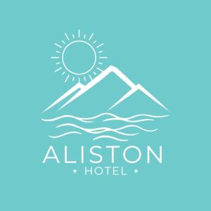 a resort logo with the title allison hotel at Aliston Hotel Thassos in Skala Potamias