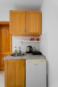 a kitchen with a sink and a counter top at Villa Katharina in Utjeha
