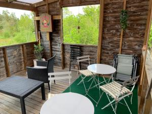 Patio nebo venkovní prostory v ubytování Vandrarhem Solgården