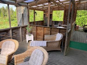 Posezení v ubytování Vandrarhem Solgården