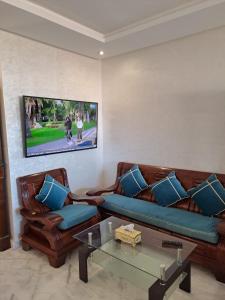 Χώρος καθιστικού στο les sables d'or