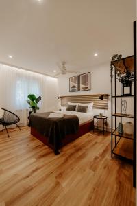 ログローニョにあるLogroño Urban Homeのベッドルーム1室(大型ベッド1台付)