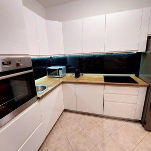 Kuchyň nebo kuchyňský kout v ubytování Apartaments Victoria