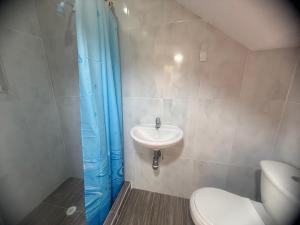 Bilik mandi di Habitacion Independiente 1 Vereda La Trina Libano Tolima