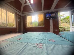 Katil atau katil-katil dalam bilik di Habitacion Independiente 1 Vereda La Trina Libano Tolima