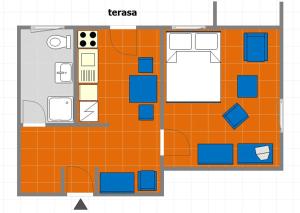 Půdorys ubytování Apartmány Tisá 452